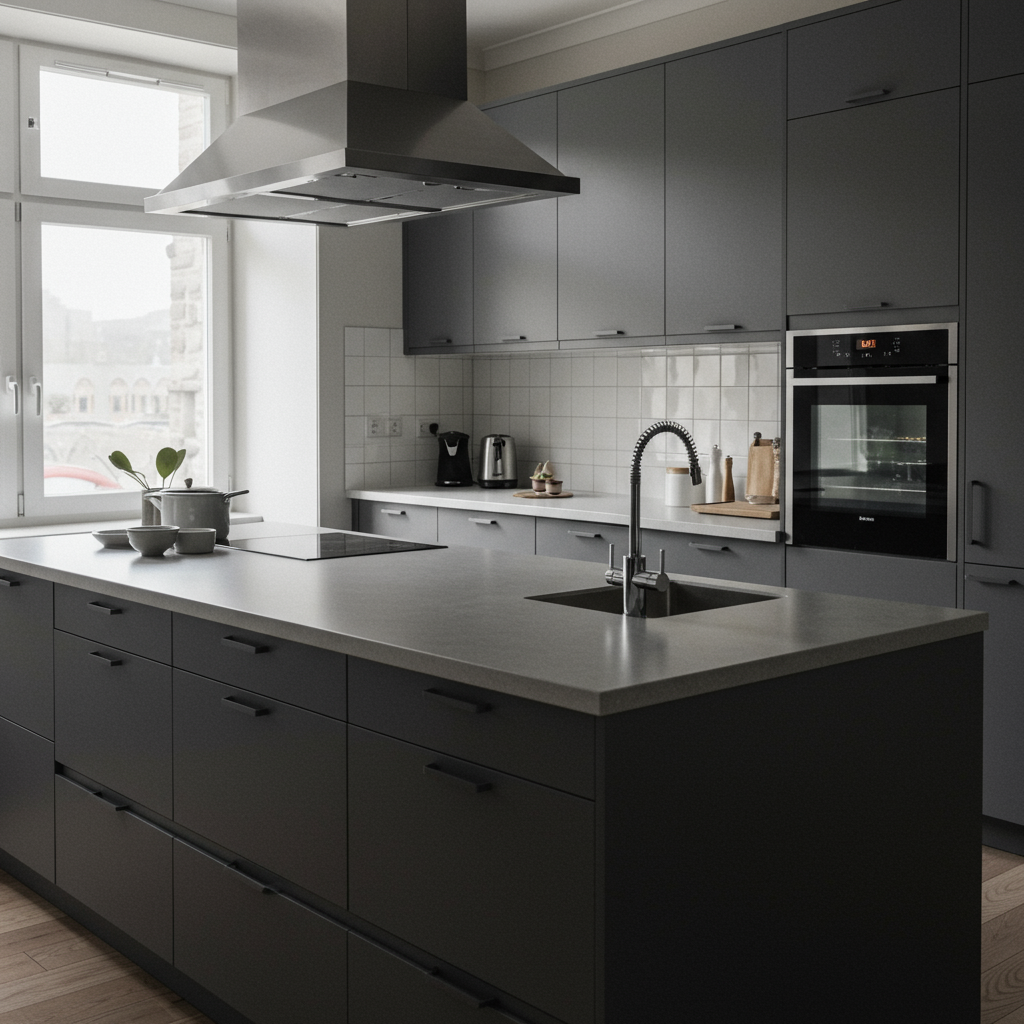 Modern Northern Kentucky kitchen featuring brand-new cabinet refacing and upgraded countertops by NKY Kitchen Remodelers